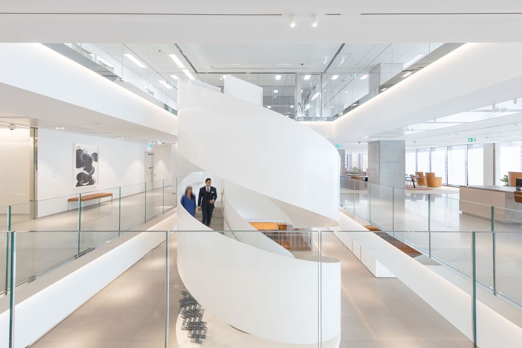 Spiral Stair Design | Flagship Retail Store | Active Metal Spiral Stair Design
